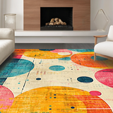 Joyful Round Interactive Floor Cushions(Yellow)