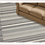 Ultra Soft Area Rug, Non Slip, Stain Resistant, Washable Area Rugs for Living Room, Bedroom, Elegant Minimalist Lattice Design(Black)