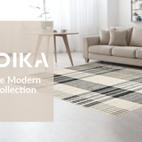 Ultra Soft Area Rug, Non Slip, Stain Resistant, Washable Area Rugs for Living Room, Bedroom, Chic Reversible Plaid Aesthetic(Gray)