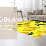 Bright Yellow Fruit Motif Runner(Yellow)