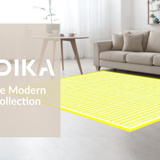 Ultra Soft Area Rug, Non Slip, Stain Resistant, Washable Area Rugs for Living Room, Bedroom, Trendy Coastal Lattice Inspiration(Yellow)