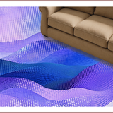 Ultra Soft Area Rug, Non Slip, Stain Resistant, Washable Area Rugs for Living Room, Bedroom, Gradient Playful Color Fusion(Purple)