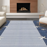 Ultra Soft Area Rug, Non Slip, Stain Resistant, Washable Area Rugs for Living Room, Bedroom, Rustic Gray and White Stripes(Gray)