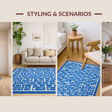 Ultra Soft Area Rug, Non Slip, Stain Resistant, Washable Area Rugs for Living Room, Bedroom, Stylish Kids Bathroom Rug With Playful Bow And Aesthetic Appeal(Blue)