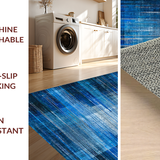 Ultra Soft Area Rug, Non Slip, Stain Resistant, Washable Area Rugs for Living Room, Bedroom, Blue Abstract Rug, Washable, Non-Slip(Blue)