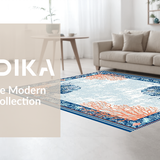 Ultra Soft Area Rug, Non Slip, Stain Resistant, Washable Area Rugs for Living Room, Bedroom, Artistic Lobster Pattern Contemporary Look(Blue)