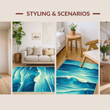 Dynamic Teal Wave Aesthetic(Blue)