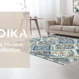 Ultra Soft Area Rug, Non Slip, Stain Resistant, Washable Area Rugs for Living Room, Bedroom, Striking Modern Gray Artful Patterns(Gray)