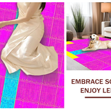 Ultra Soft Area Rug, Non Slip, Stain Resistant, Washable Area Rugs for Living Room, Bedroom, Lively Youthful Abstract Play Grid(Pink)