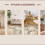 Ultra Soft Area Rug, Non Slip, Stain Resistant, Washable Area Rugs for Living Room, Bedroom, Elegant Rustic Shaggy Texture(Beige)
