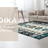 Artistic Black and White Tiled Motif(White)