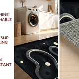 Ultra Soft Area Rug, Non Slip, Stain Resistant, Washable Area Rugs for Living Room, Bedroom, Stylish Monochrome Animal Print(Black)