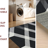 Ultra Soft Area Rug, Non Slip, Stain Resistant, Washable Area Rugs for Living Room, Bedroom, Modern Abstract Geometric Style(Gray)