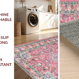 Whimsical Pink Green Tiled Design(Pink)