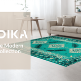 Elegant Geometric Teal Hues(Green)