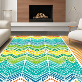 Colorful Retro Geometric Arrangement(Yellow)