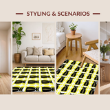 Ultra Soft Area Rug, Non Slip, Stain Resistant, Washable Area Rugs for Living Room, Bedroom, Sophisticated Artistic Animal Pattern(Black)