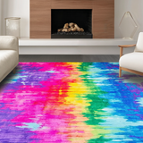 Ultra Soft Area Rug, Non Slip, Stain Resistant, Washable Area Rugs for Living Room, Bedroom, Charming Soft Color Splash Pattern(Purple)