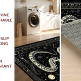 Ultra Soft Area Rug, Non Slip, Stain Resistant, Washable Area Rugs for Living Room, Bedroom, Chic Dark Animal Print Accent(Black)