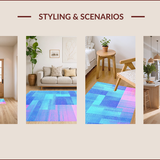 Ultra Soft Area Rug, Non Slip, Stain Resistant, Washable Area Rugs for Living Room, Bedroom, Dynamic Colorful Abstract Waves(Blue)