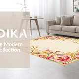 Ultra Soft Area Rug, Non Slip, Stain Resistant, Washable Area Rugs for Living Room, Bedroom, Serene Neutral Botanical Composition(Beige)