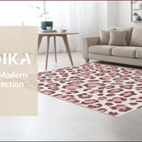 Ultra Soft Area Rug, Non Slip, Stain Resistant, Washable Area Rugs for Living Room, Bedroom, Faux Hide Leopard Print(Beige)