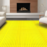 Ultra Soft Area Rug, Non Slip, Stain Resistant, Washable Area Rugs for Living Room, Bedroom, Dynamic Bright Spotty Artful Creation(Yellow)