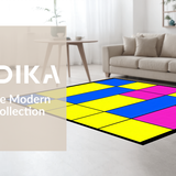 Ultra Soft Area Rug, Non Slip, Stain Resistant, Washable Area Rugs for Living Room, Bedroom, Vibrant Geometric Learning Pattern(Yellow)
