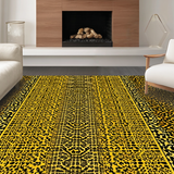 Ultra Soft Area Rug, Non Slip, Stain Resistant, Washable Area Rugs for Living Room, Bedroom, Contemporary Zebra Pattern Fusion(Gold)