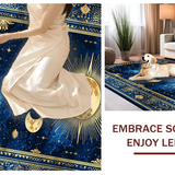 Ultra Soft Area Rug, Non Slip, Stain Resistant, Washable Area Rugs for Living Room, Bedroom, Artistic Cosmic Fantasy Representation(Blue)