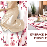 Ultra Soft Area Rug, Non Slip, Stain Resistant, Washable Area Rugs for Living Room, Bedroom, Soft Pastel Cherry Blossom Elegance(Pink)