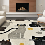 Ultra Soft Area Rug, Non Slip, Stain Resistant, Washable Area Rugs for Living Room, Bedroom, Rustic Neutral Toned Decor(Gray)