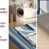 Ultra Soft Area Rug, Non Slip, Stain Resistant, Washable Area Rugs for Living Room, Bedroom, Contemporary Blue Nautical Vibe(Blue)