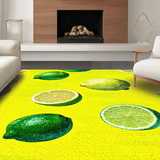 Sunny Lemon Fresh Abstract Art(Yellow)