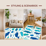 Lively Aqua & White Contrast(Blue)