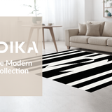 Trendy Geometric Monochrome Arrangement(Black)