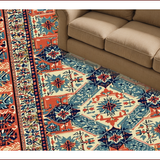 Ultra Soft Area Rug, Non Slip, Stain Resistant, Washable Area Rugs for Living Room, Bedroom, Primitive Farmhouse Style Stain-Resistant Kitchen Carpet(Red)