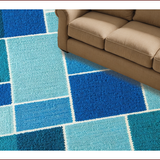Ultra Soft Area Rug, Non Slip, Stain Resistant, Washable Area Rugs for Living Room, Bedroom, Farmhouse Striped Jute(Blue)