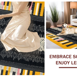 Ultra Soft Area Rug, Non Slip, Stain Resistant, Washable Area Rugs for Living Room, Bedroom, Contemporary Wild Animal Pattern(Black)