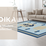 Ultra Soft Area Rug, Non Slip, Stain Resistant, Washable Area Rugs for Living Room, Bedroom, Bright Oceanic Color Palette(Blue)