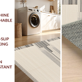 Ultra Soft Area Rug, Non Slip, Stain Resistant, Washable Area Rugs for Living Room, Bedroom, Serene Classic Tassel Embellishment(Beige)