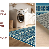 Ultra Soft Area Rug, Non Slip, Stain Resistant, Washable Area Rugs for Living Room, Bedroom, Soft Vintage Tiger Print Living Room Rug(Blue)