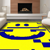 Ultra Soft Area Rug, Non Slip, Stain Resistant, Washable Area Rugs for Living Room, Bedroom, Cheerful Vintage Aesthetic Charm(Yellow)