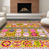 Ultra Soft Area Rug, Non Slip, Stain Resistant, Washable Area Rugs for Living Room, Bedroom, Joyful Seasonal Pastel Palette(Yellow)