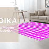 Contemporary Checkered Pastel Decor(Pink)