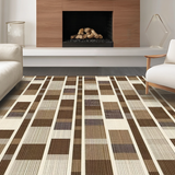 Ultra Soft Area Rug, Non Slip, Stain Resistant, Washable Area Rugs for Living Room, Bedroom, Stylish Cozy Neutral Geometric(Beige)