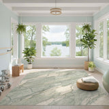 Green Marble Abstract Area Rug