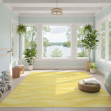 Yellow Wavy Ripple Area Rug