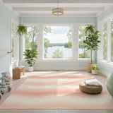 Orange Wave Flow Area Rug