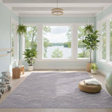 Purple Wavy Abstract No. 2 Area Rug